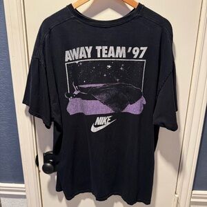 Nike Black and Purple Graphic Men's Tee